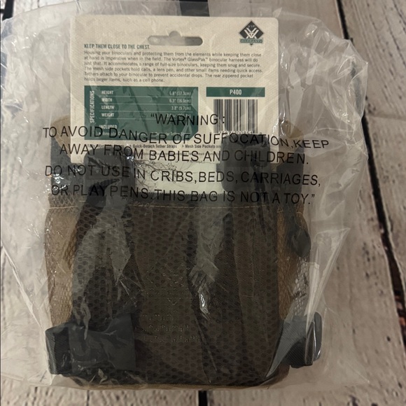 Vortex Glasspak Tan Binocular Harness Bag recommended for 50mm or smaller binos - Picture 2 of 7